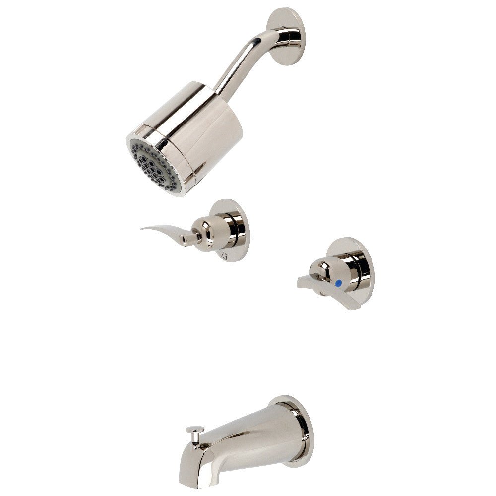 Centurion Two Handle Tub And Shower Faucet In 5" Tub Spout Reach - BUILDMYPLACE