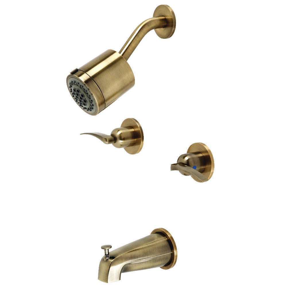 Centurion Two Handle Tub And Shower Faucet In 5" Tub Spout Reach - BUILDMYPLACE