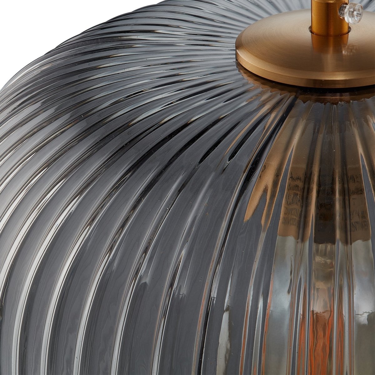 Circulus Chrome Gray Ribbed Glass Indoor & Outdoor Pendant Light - BUILDMYPLACE