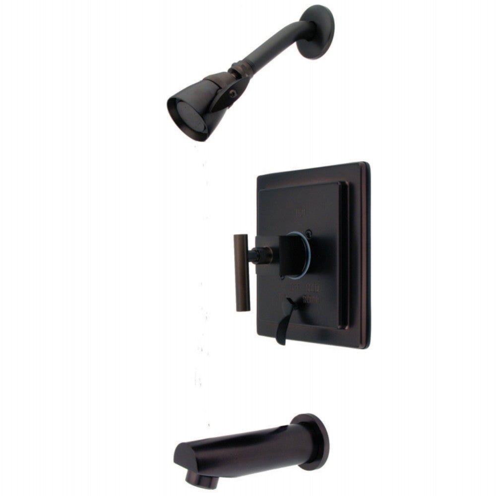 Claremont Tub & Shower Faucet In Metal Lever Handle - BUILDMYPLACE