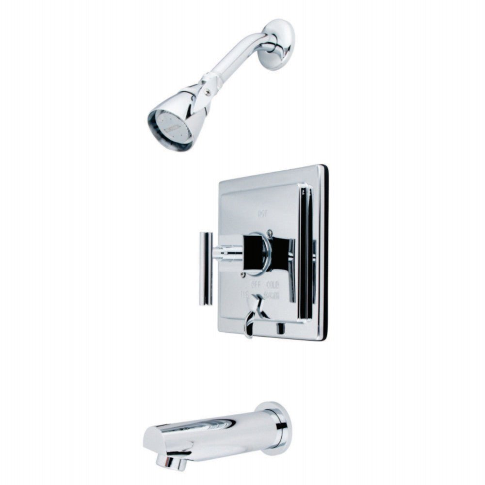 Claremont Tub & Shower Faucet In Metal Lever Handle - BUILDMYPLACE