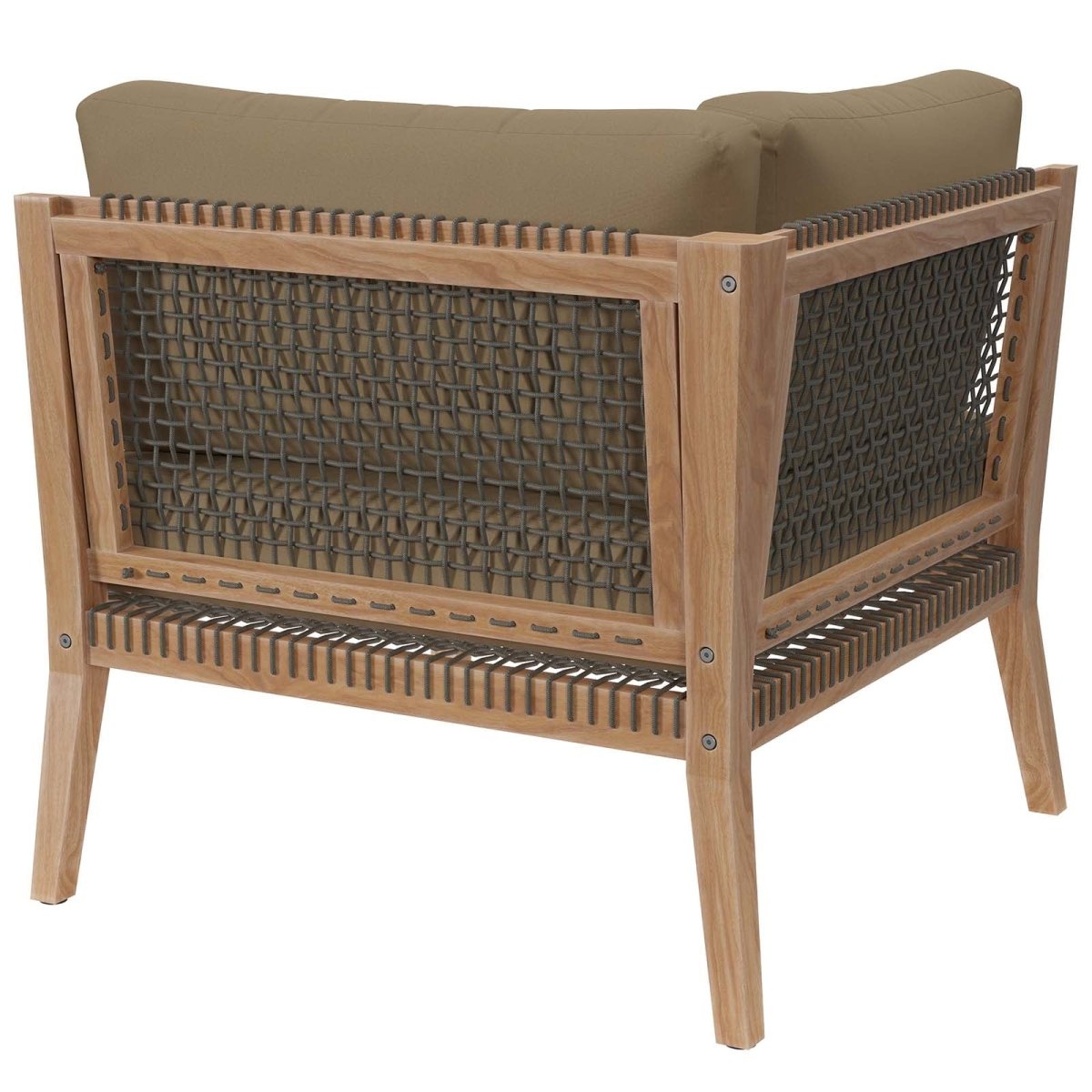 Clearwater Outdoor Patio Teak Wood Corner Chair - BUILDMYPLACE