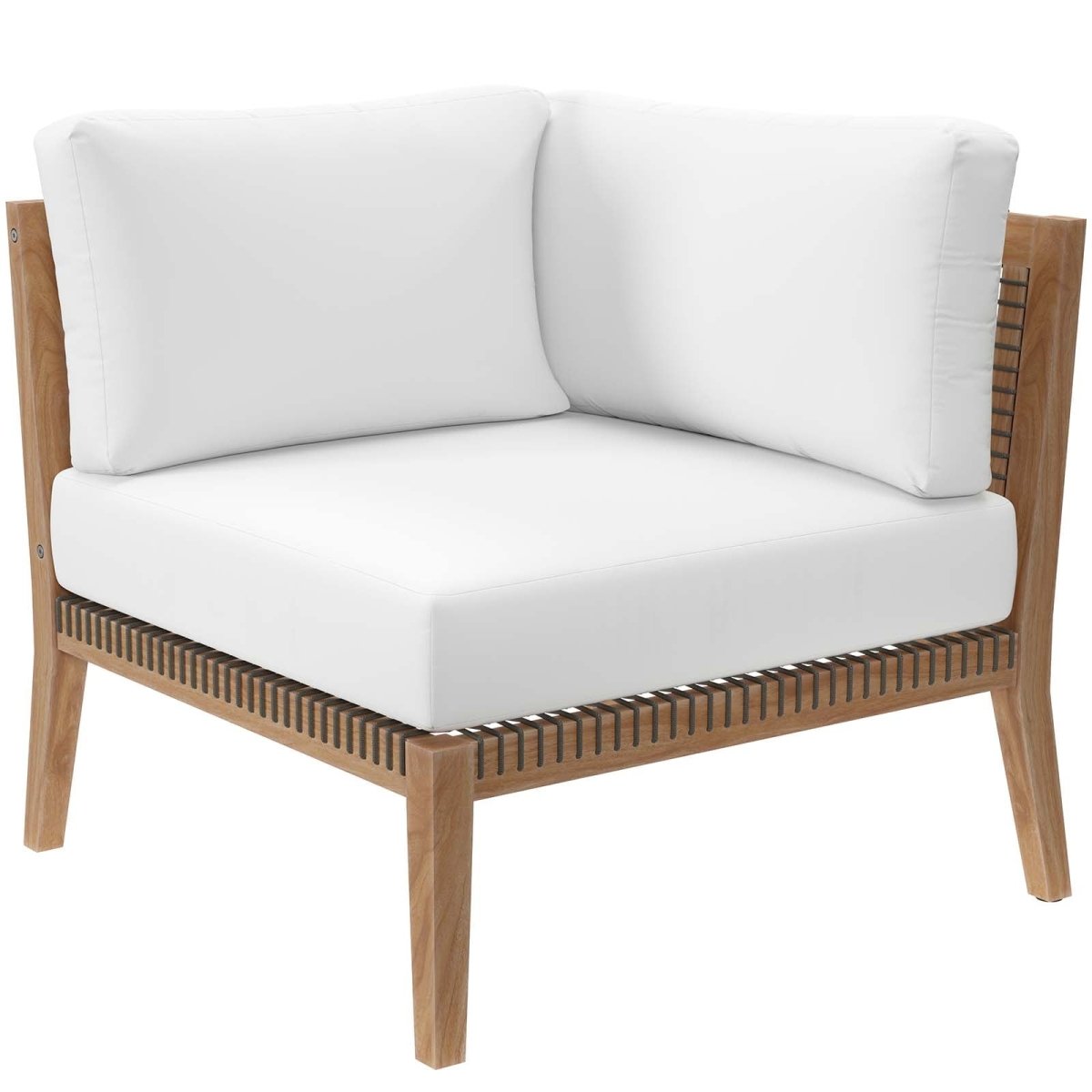 Clearwater Outdoor Patio Teak Wood Corner Chair - BUILDMYPLACE