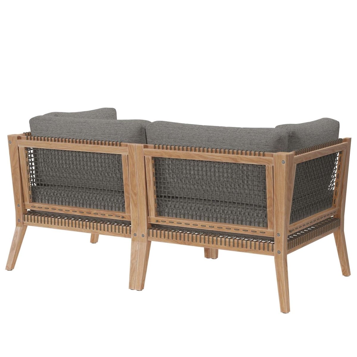 Clearwater Outdoor Patio Teak Wood Loveseat - BUILDMYPLACE