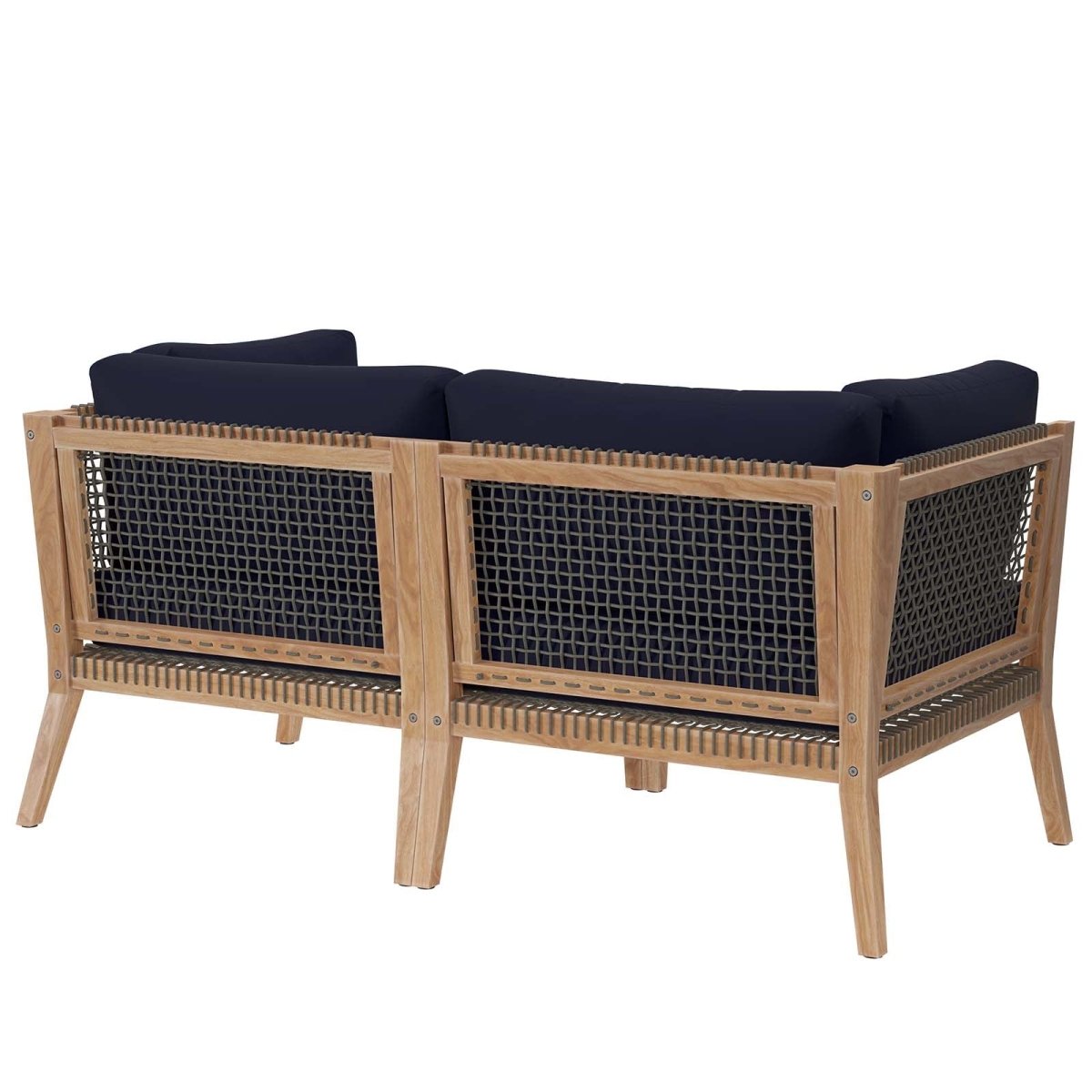 Clearwater Outdoor Patio Teak Wood Loveseat - BUILDMYPLACE