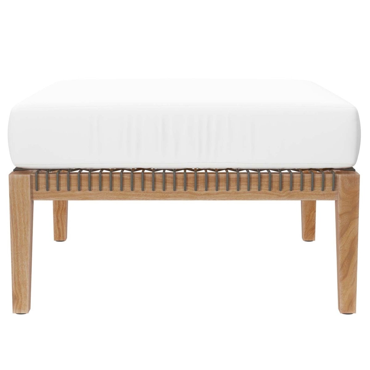 Clearwater Outdoor Patio Teak Wood Ottoman - BUILDMYPLACE