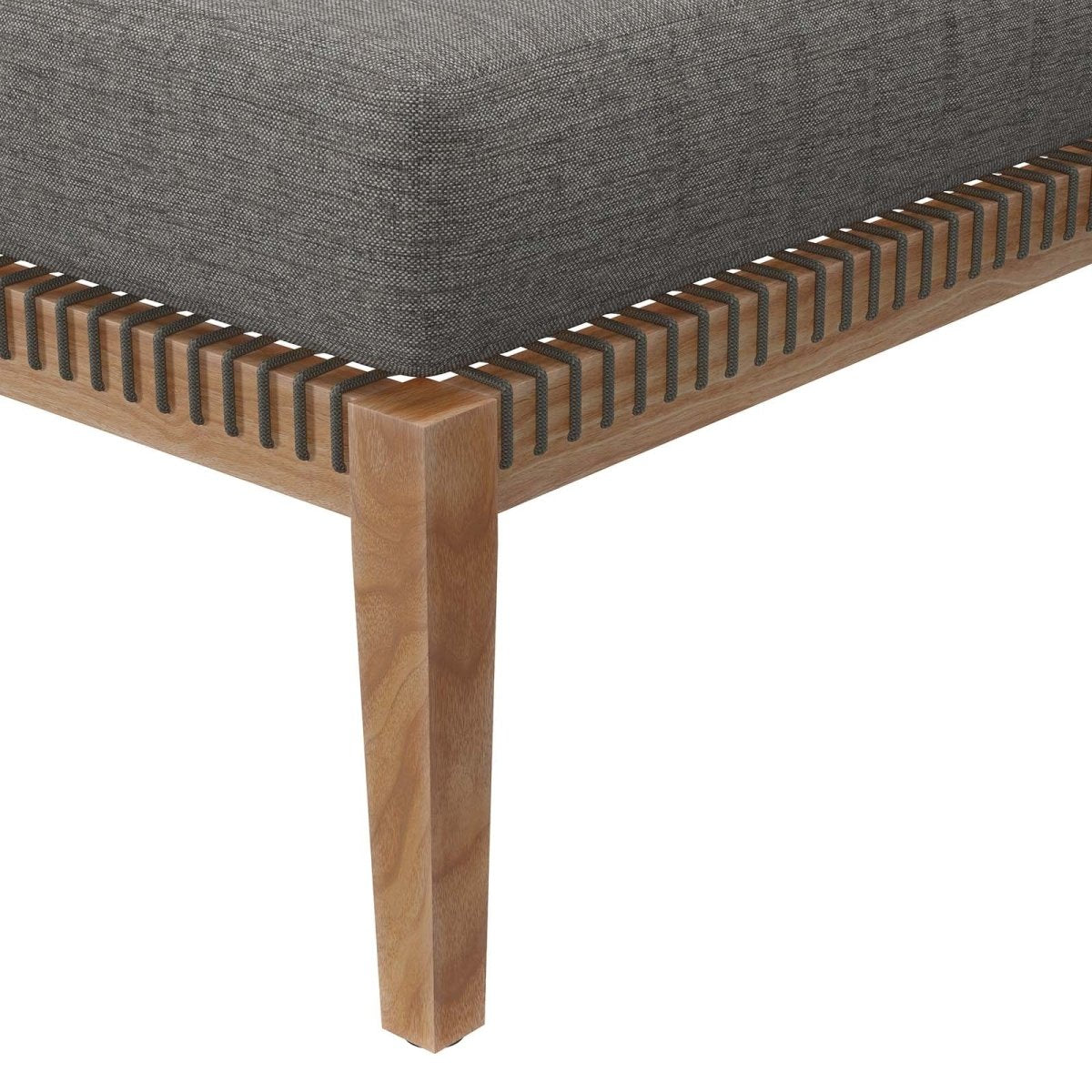 Clearwater Outdoor Patio Teak Wood Ottoman - BUILDMYPLACE