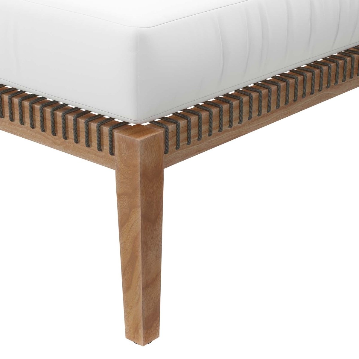 Clearwater Outdoor Patio Teak Wood Ottoman - BUILDMYPLACE