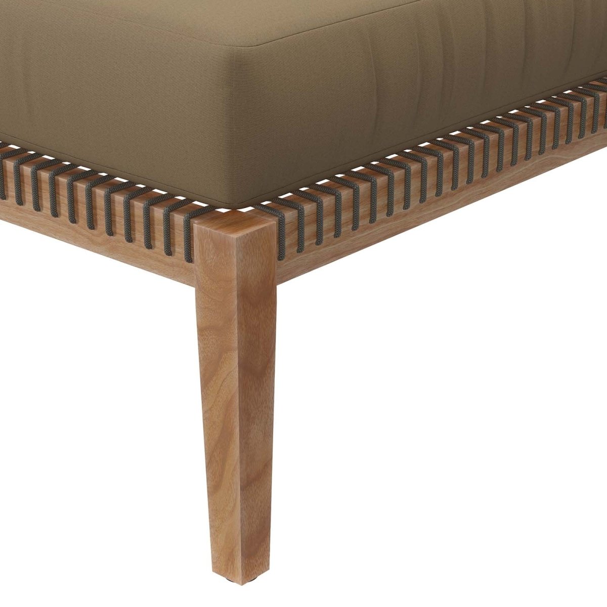 Clearwater Outdoor Patio Teak Wood Ottoman - BUILDMYPLACE