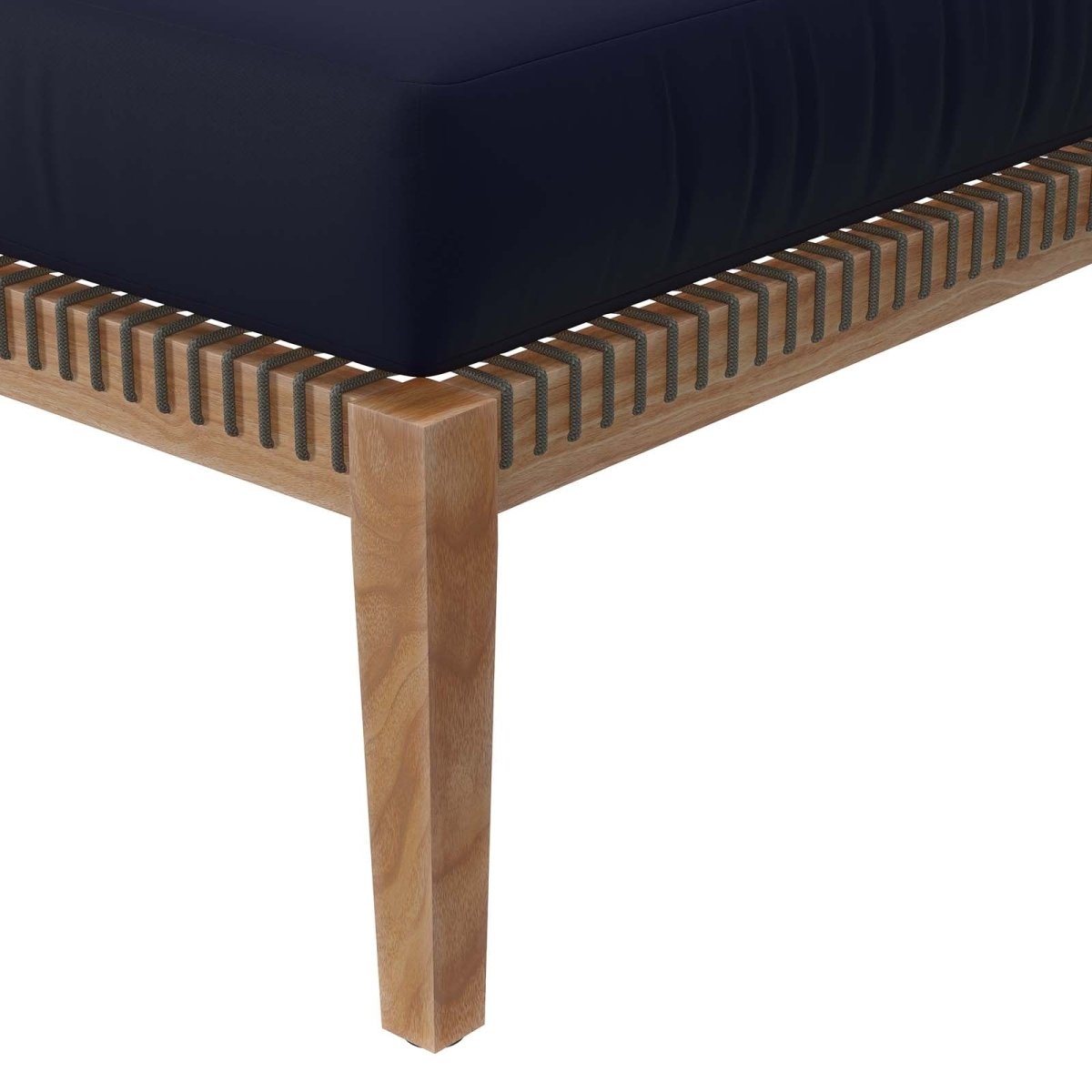 Clearwater Outdoor Patio Teak Wood Ottoman - BUILDMYPLACE