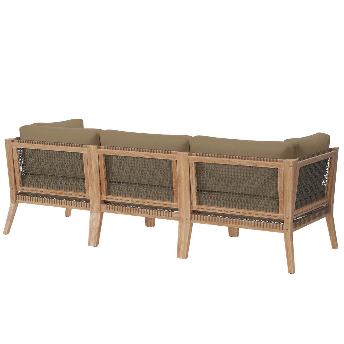 Clearwater Outdoor Patio Teak Wood Sofa - BUILDMYPLACE