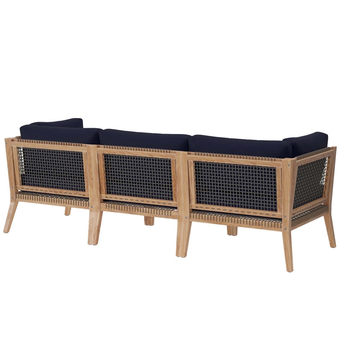 Clearwater Outdoor Patio Teak Wood Sofa - BUILDMYPLACE