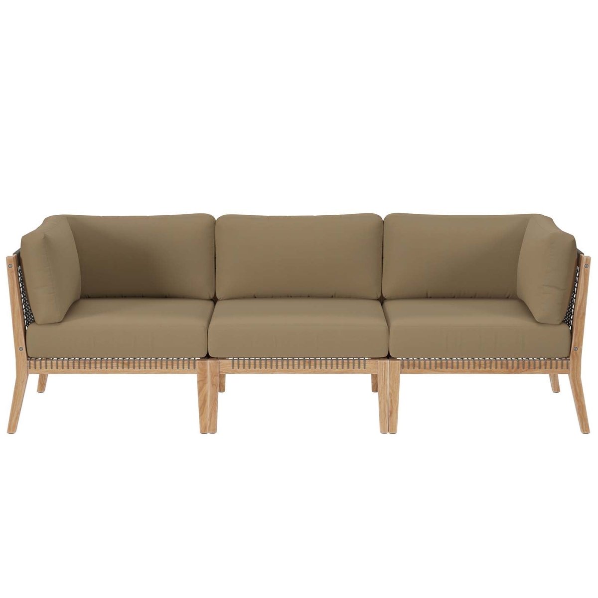 Clearwater Outdoor Patio Teak Wood Sofa - BUILDMYPLACE