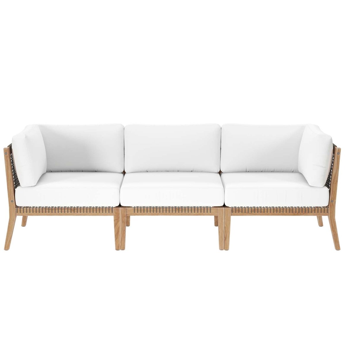 Clearwater Outdoor Patio Teak Wood Sofa - BUILDMYPLACE