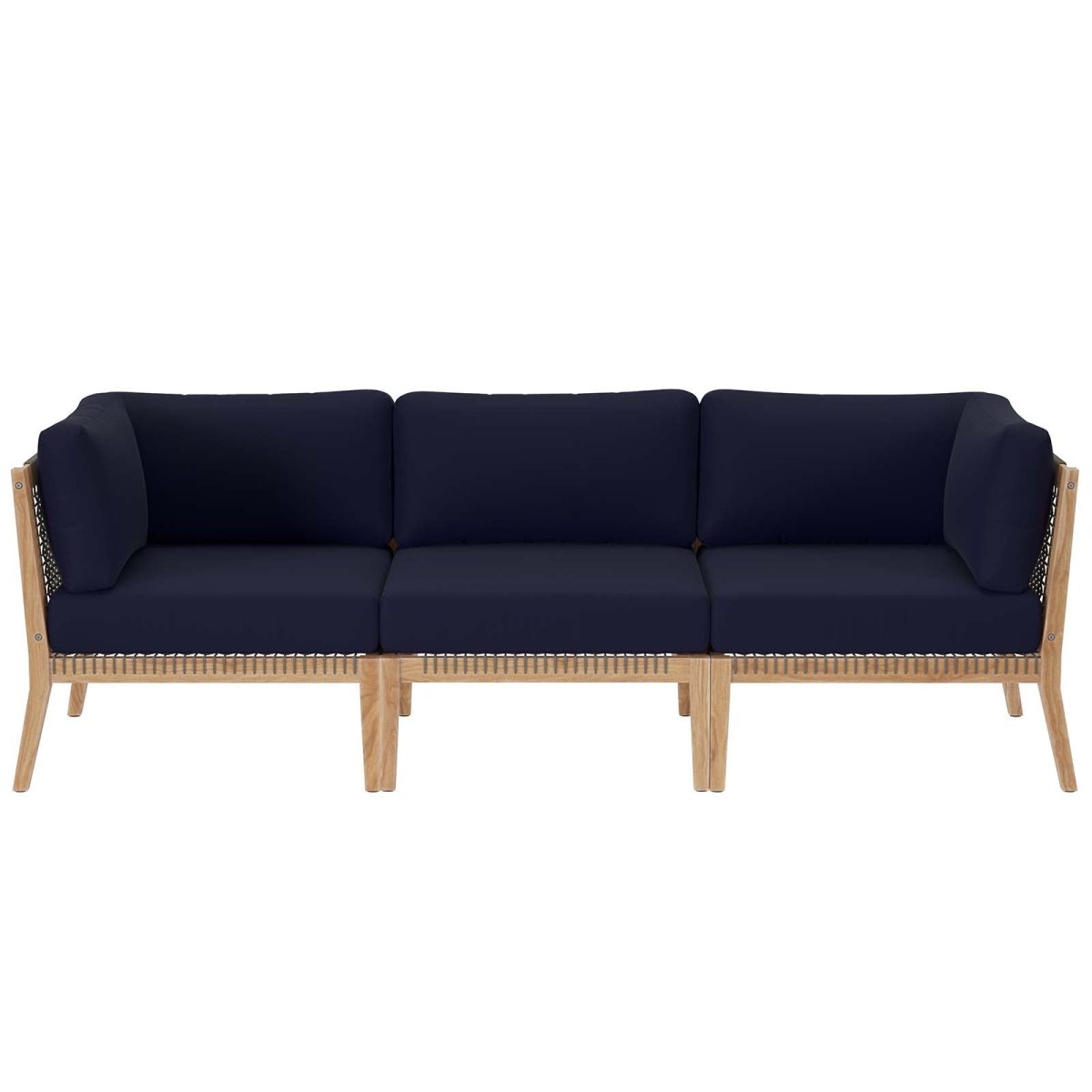Clearwater Outdoor Patio Teak Wood Sofa - BUILDMYPLACE