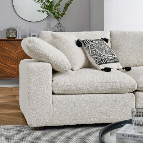 Commix Down Filled Overstuffed Boucle 5 - Piece Sectional Sofa - BUILDMYPLACE