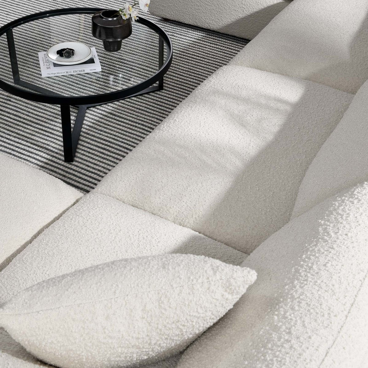 Commix Down Filled Overstuffed Boucle 6 - Piece Sectional Sofa - BUILDMYPLACE