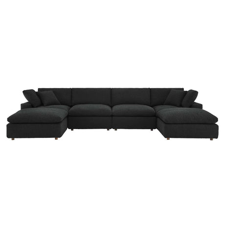 Commix Down Filled Overstuffed Boucle 6 - Piece Sectional Sofa - BUILDMYPLACE