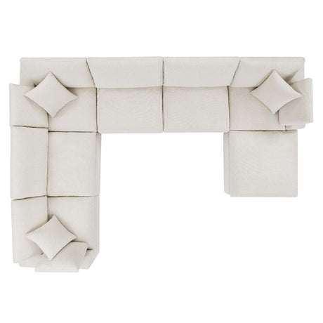 Commix Down Filled Overstuffed Boucle 7 - Piece Sectional Sofa - BUILDMYPLACE