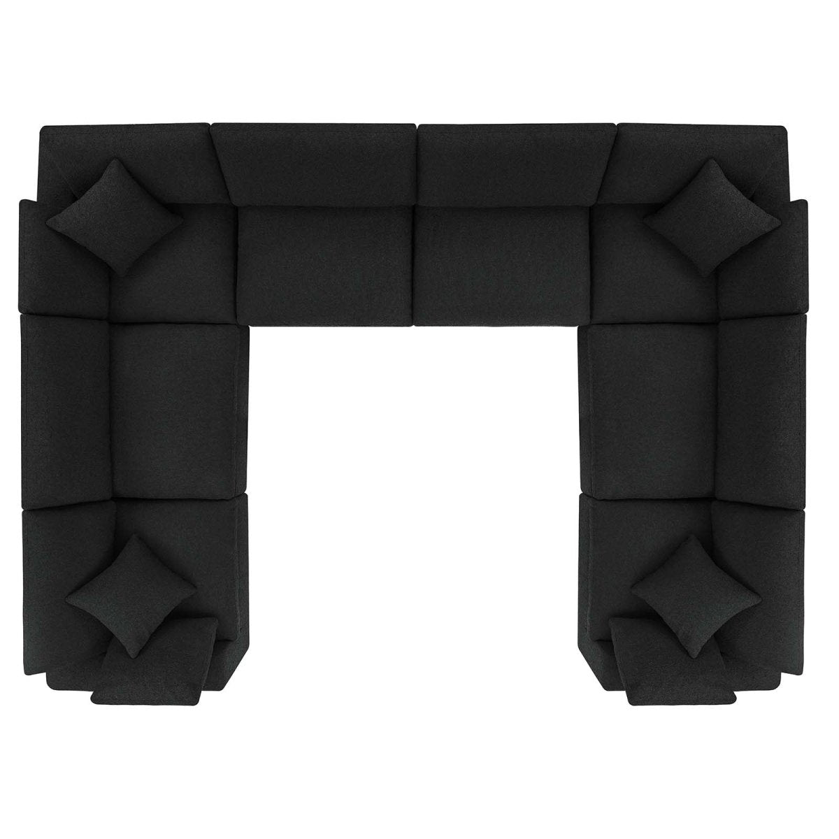 Commix Down Filled Overstuffed Boucle Fabric 8 - Piece Sectional Sofa - BUILDMYPLACE