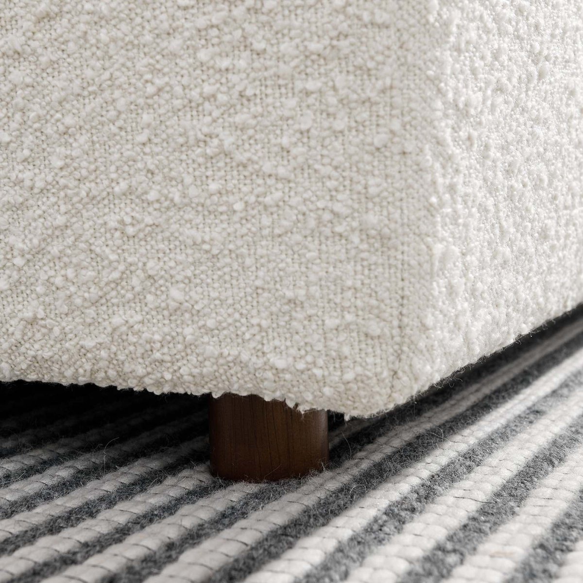 Commix Down Filled Overstuffed Boucle Fabric Armless Chair - BUILDMYPLACE