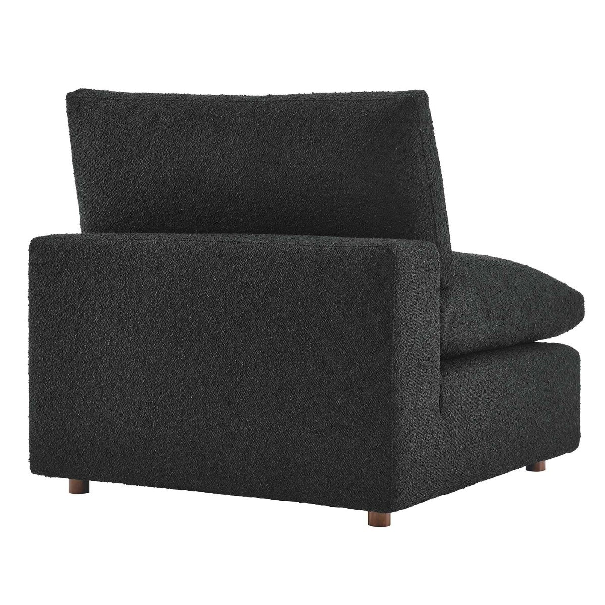 Commix Down Filled Overstuffed Boucle Fabric Armless Chair - BUILDMYPLACE