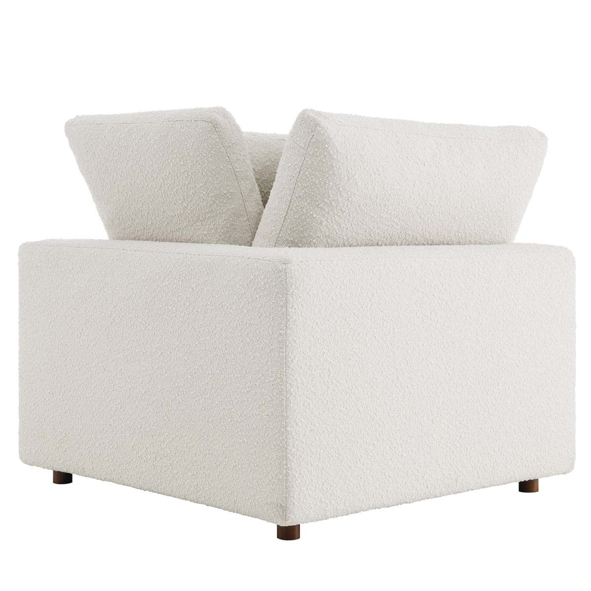 Commix Down Filled Overstuffed Boucle Fabric Corner Chair - BUILDMYPLACE