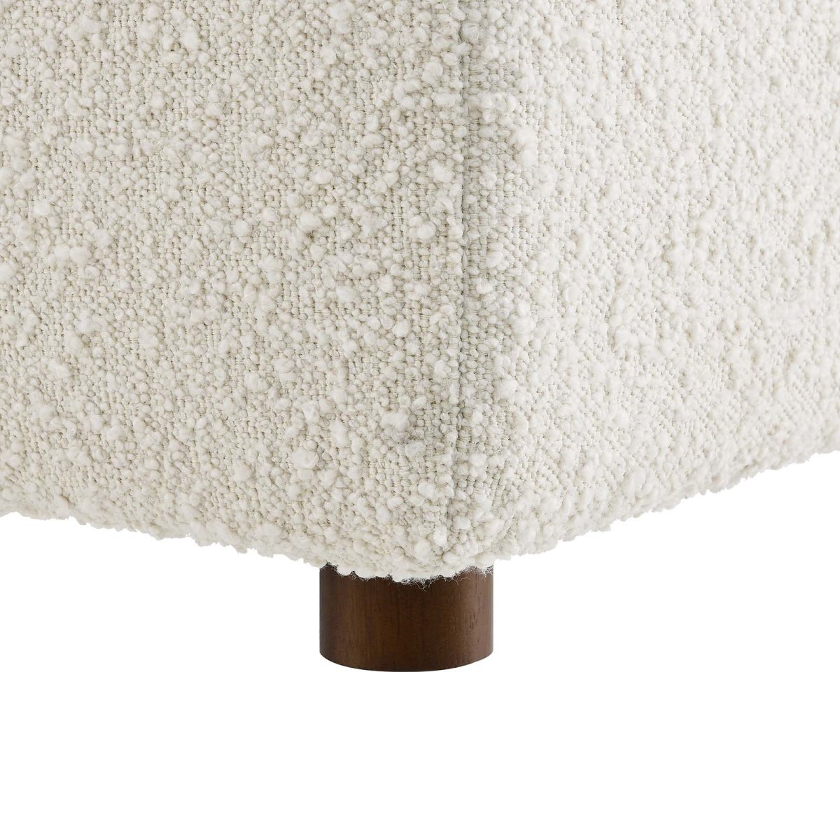 Commix Down Filled Overstuffed Boucle Fabric Ottoman - BUILDMYPLACE