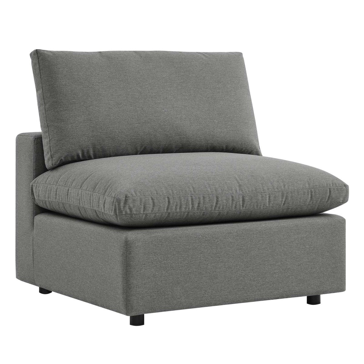 Commix Overstuffed Outdoor Patio Armless Chair - BUILDMYPLACE