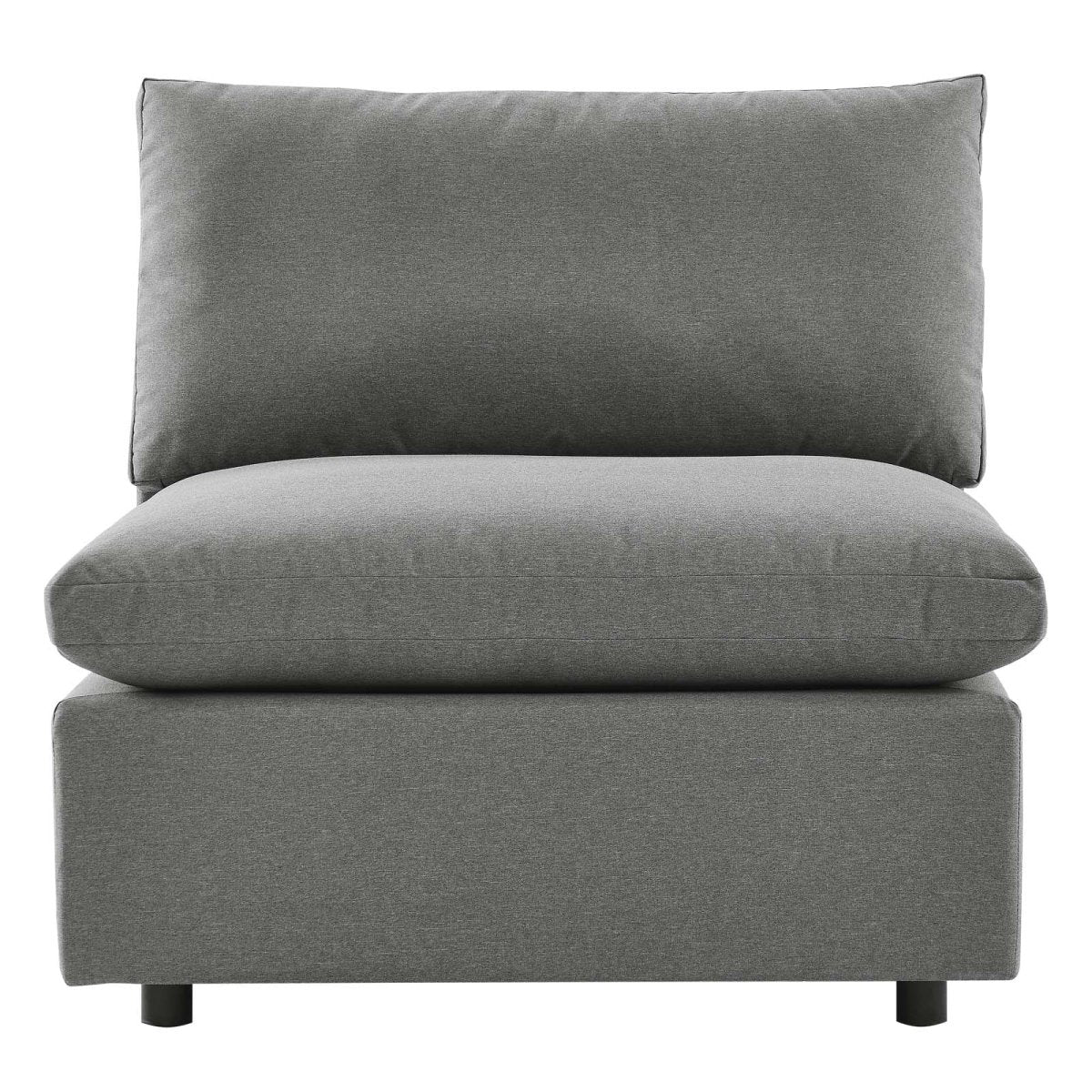 Commix Overstuffed Outdoor Patio Armless Chair - BUILDMYPLACE