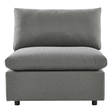 Commix Overstuffed Outdoor Patio Armless Chair - BUILDMYPLACE
