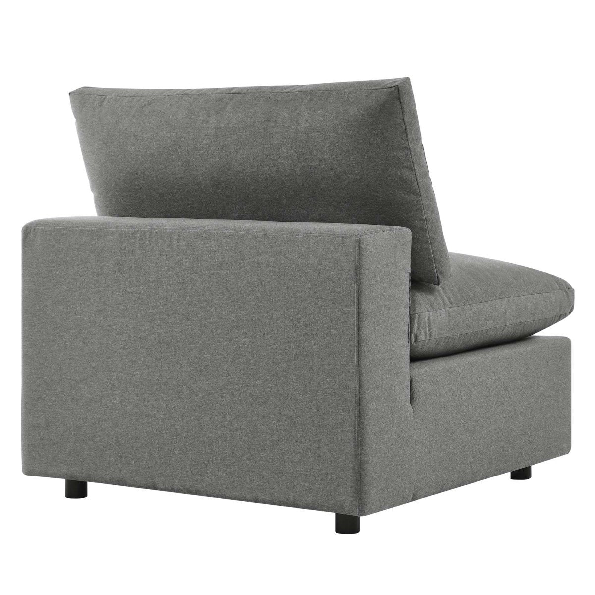 Commix Overstuffed Outdoor Patio Armless Chair - BUILDMYPLACE