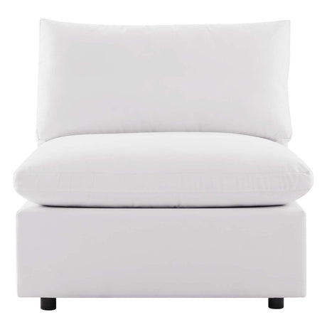 Commix Overstuffed Outdoor Patio Armless Chair - BUILDMYPLACE