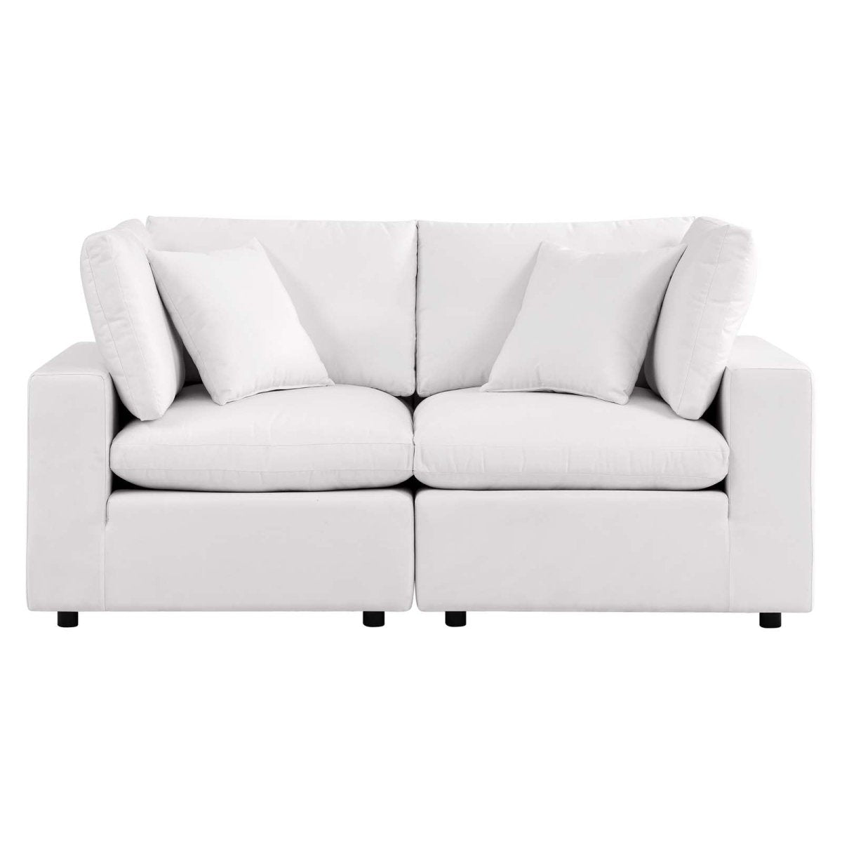Commix Overstuffed Outdoor Patio Loveseat - BUILDMYPLACE