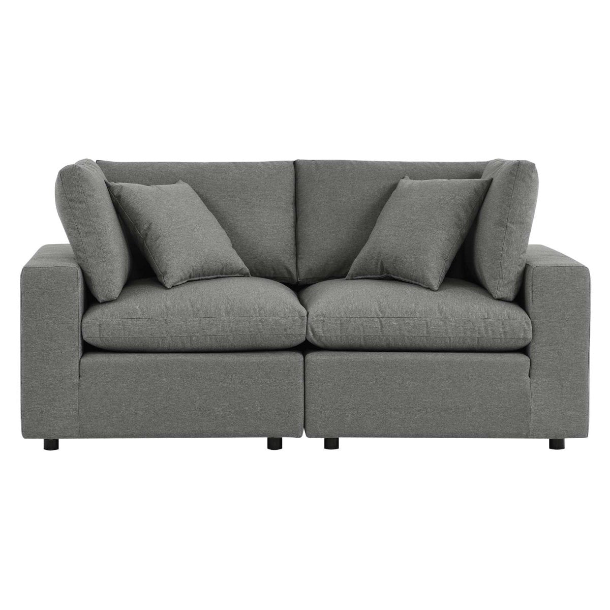 Commix Overstuffed Outdoor Patio Loveseat - BUILDMYPLACE