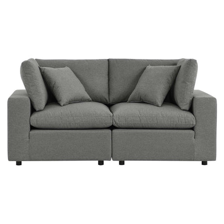 Commix Overstuffed Outdoor Patio Loveseat - BUILDMYPLACE