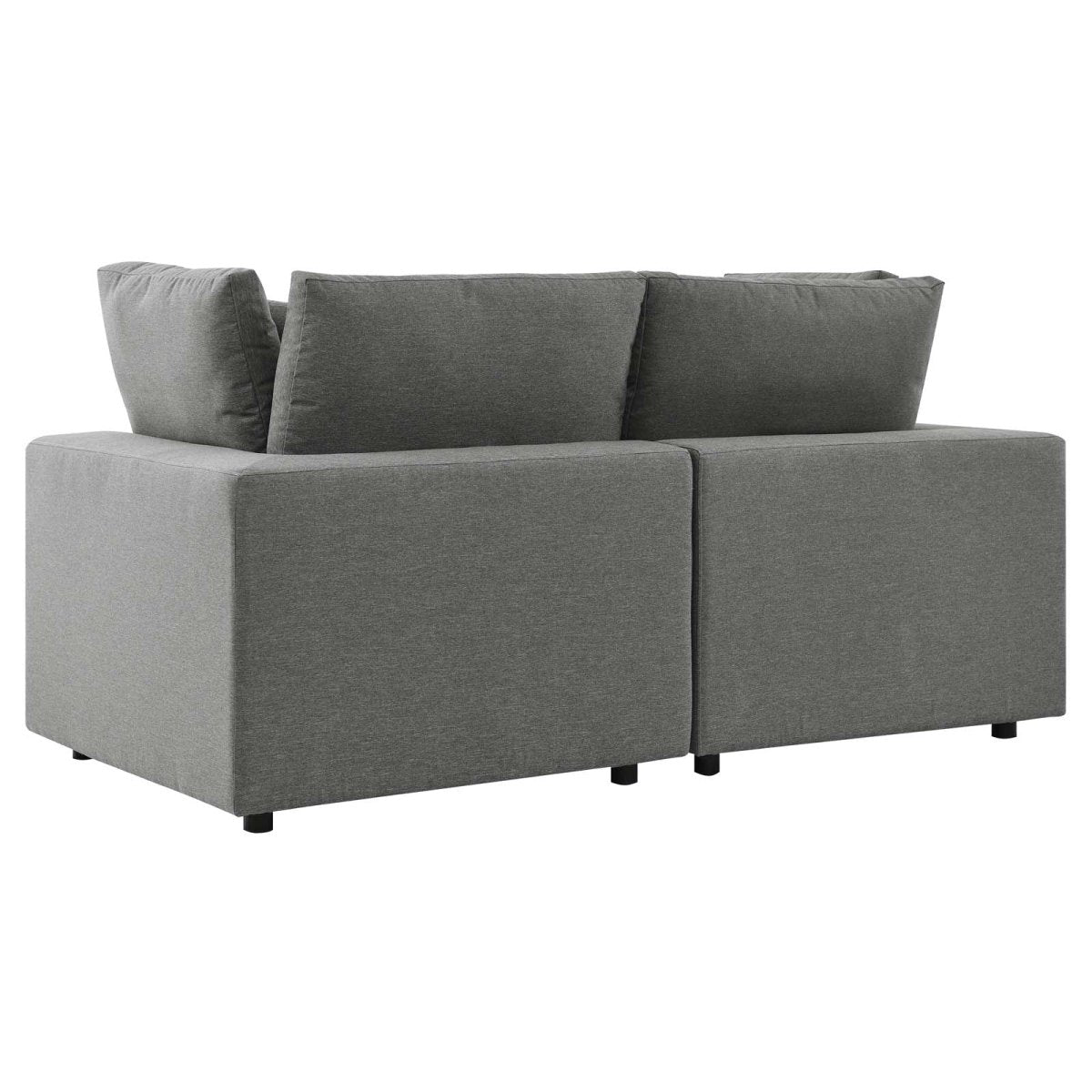 Commix Overstuffed Outdoor Patio Loveseat - BUILDMYPLACE