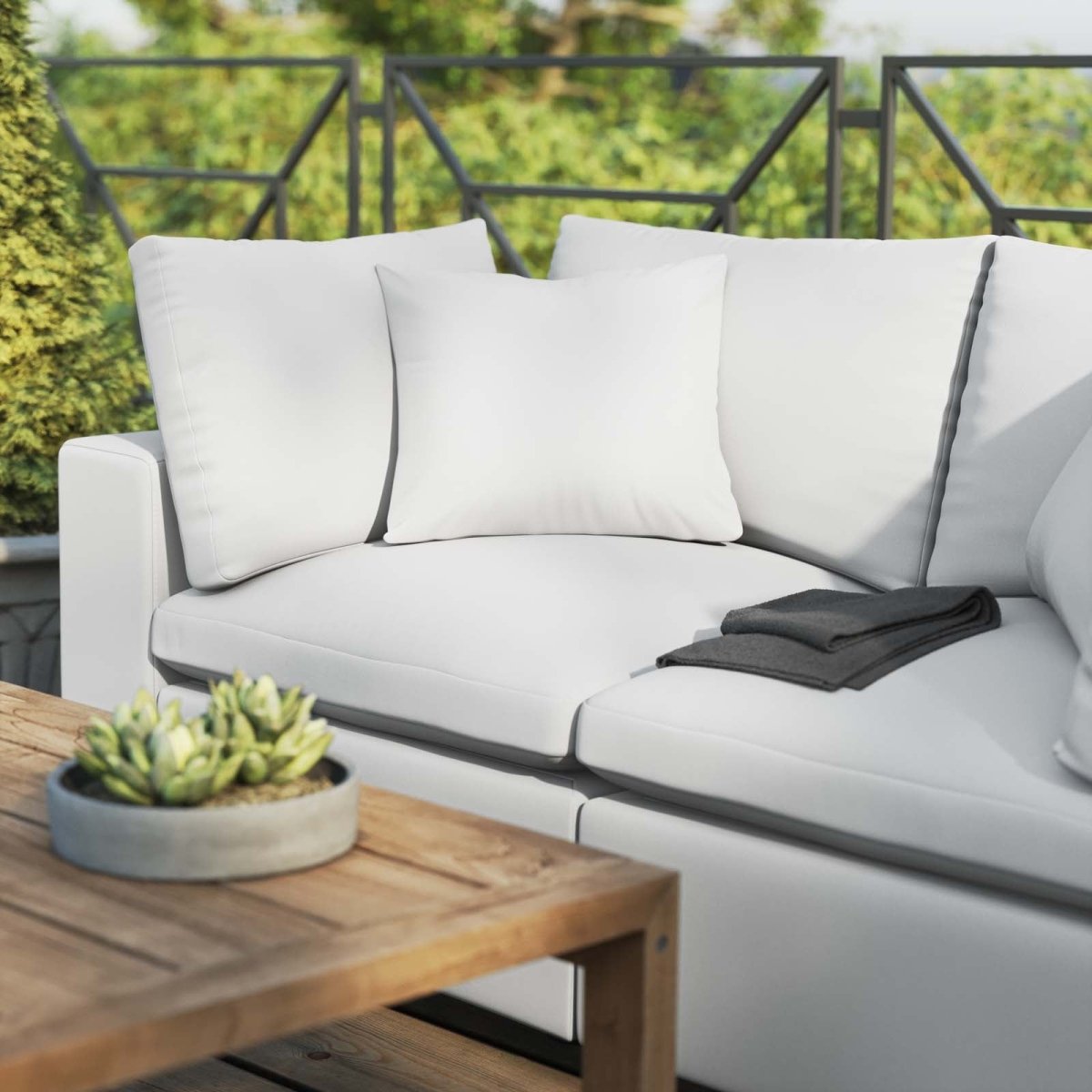 Commix Overstuffed Outdoor Patio Loveseat - BUILDMYPLACE