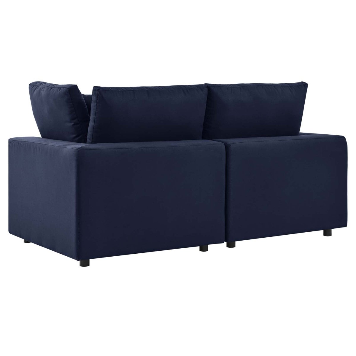 Commix Overstuffed Outdoor Patio Loveseat - BUILDMYPLACE