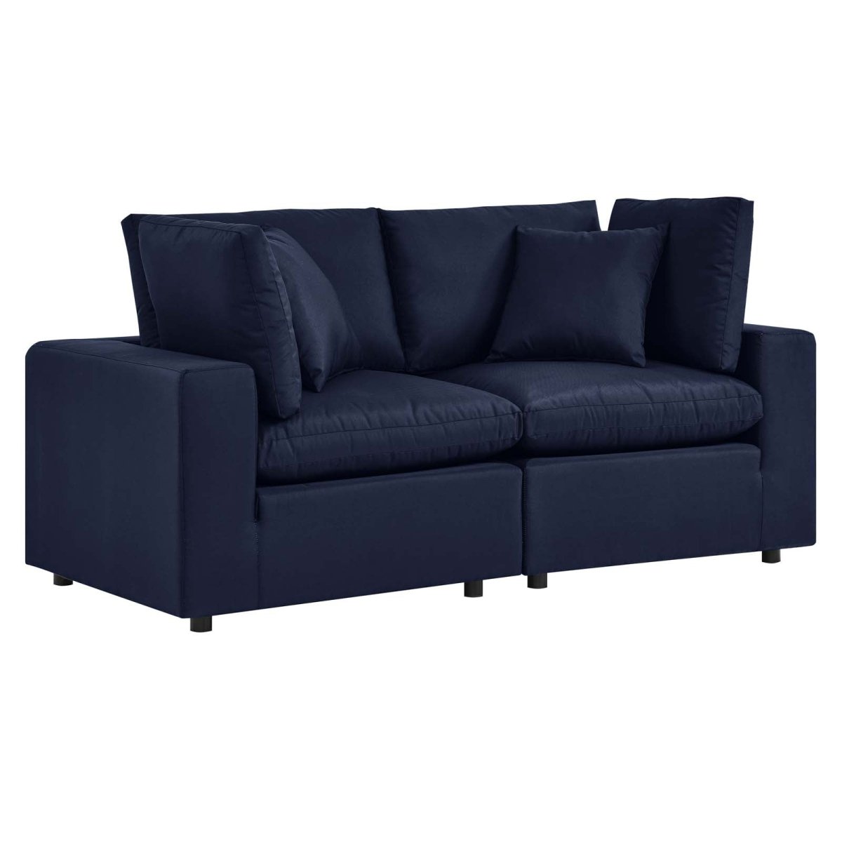 Commix Overstuffed Outdoor Patio Loveseat - BUILDMYPLACE