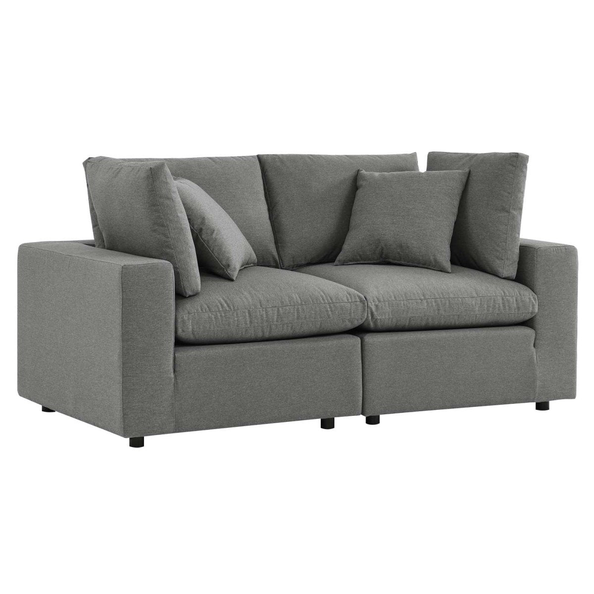 Commix Overstuffed Outdoor Patio Loveseat - BUILDMYPLACE