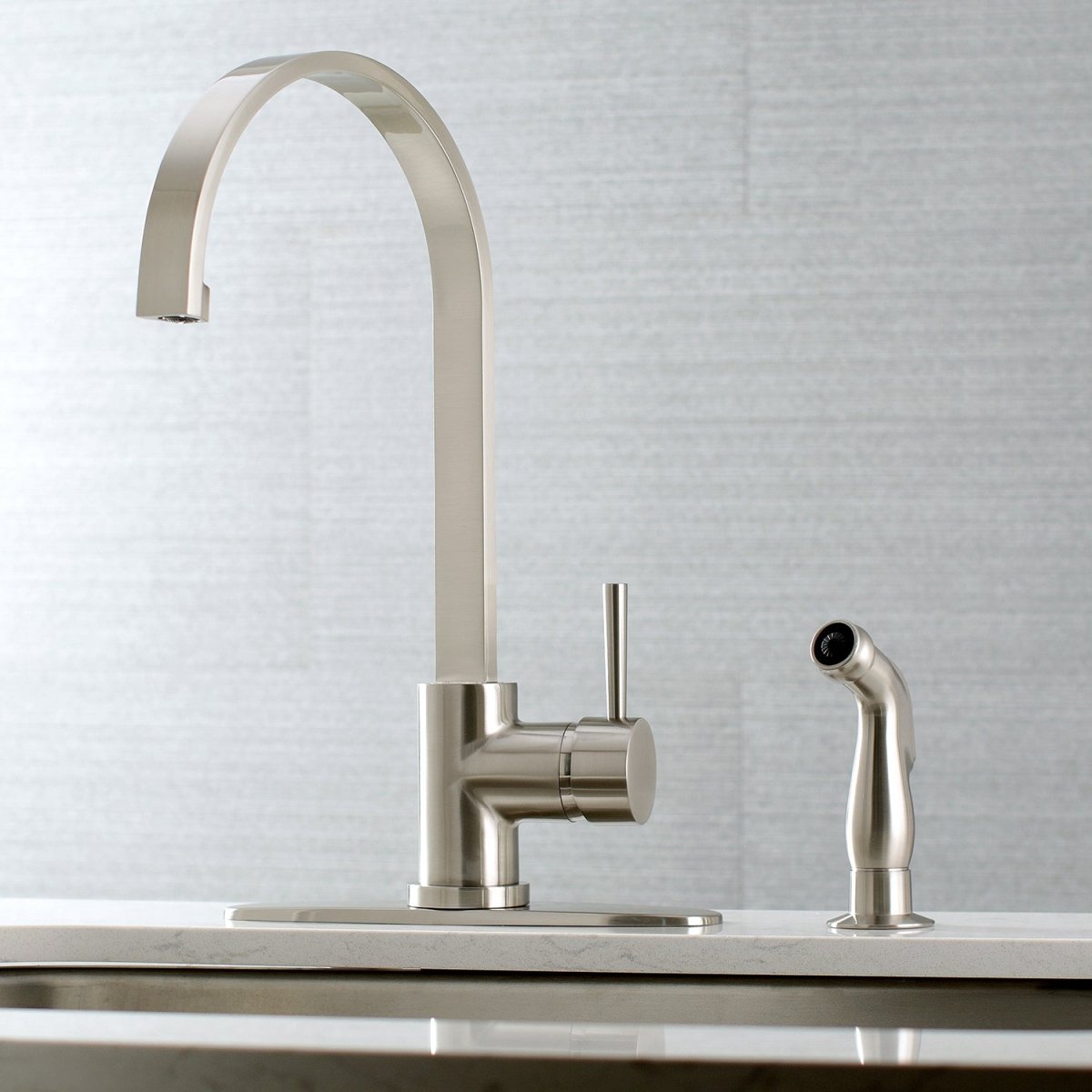 Concord Single - Handle Kitchen Faucet with Side Sprayer - BUILDMYPLACE
