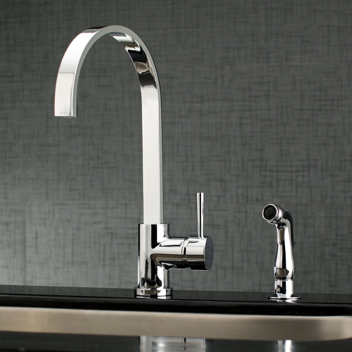 Concord Single - Handle Kitchen Faucet with Side Sprayer - BUILDMYPLACE