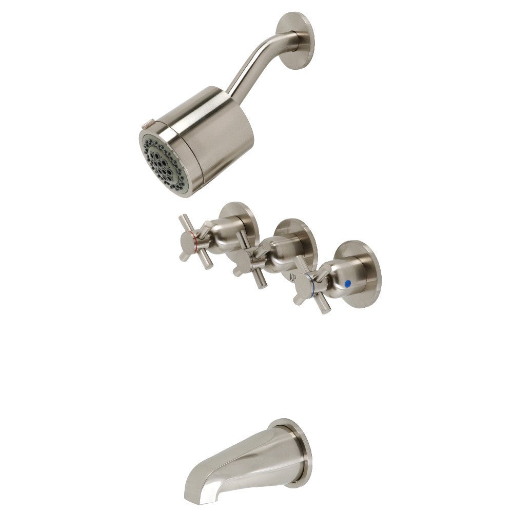 Concord Three Handle Tub And Shower Faucet - BUILDMYPLACE