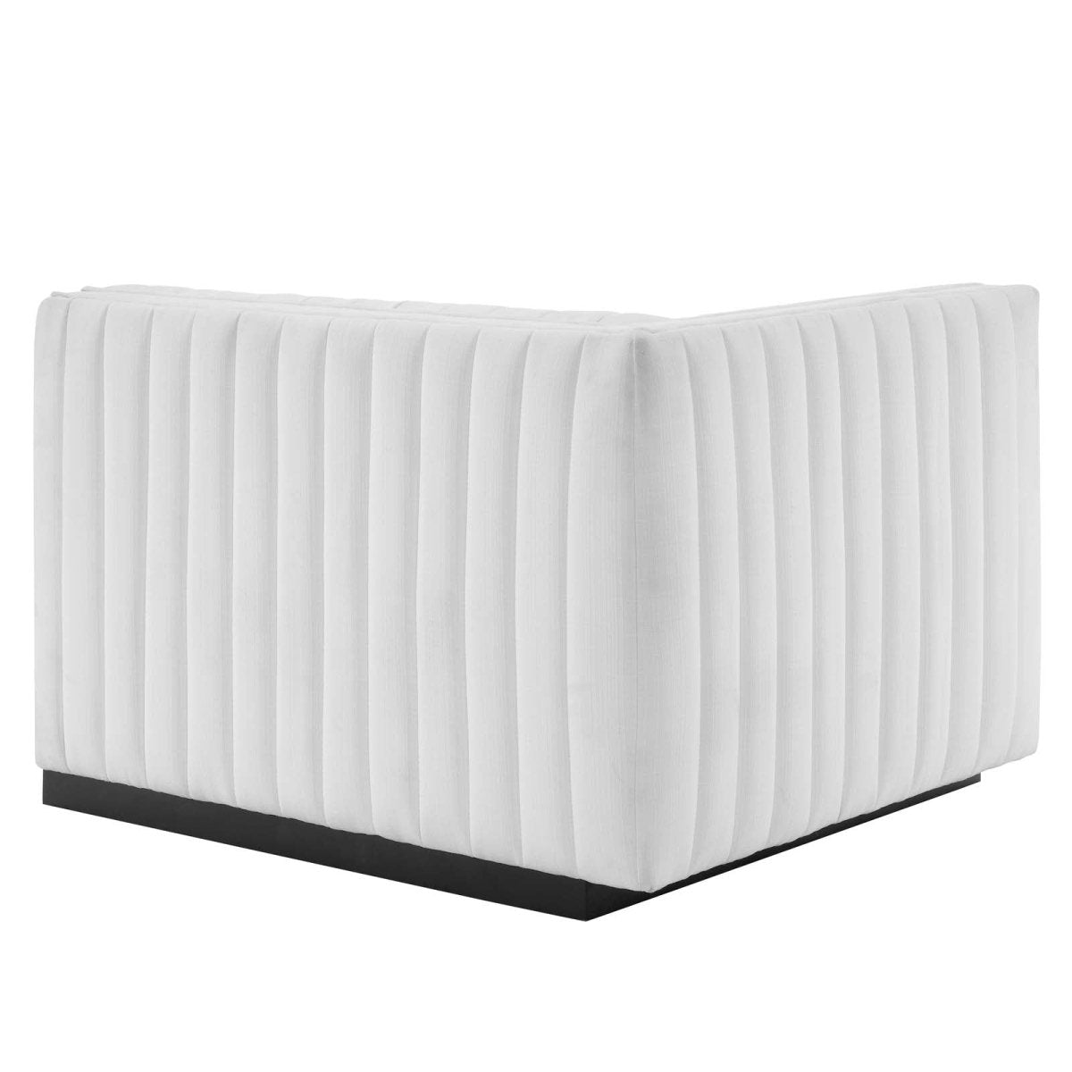 Conjure Channel Tufted Upholstered Fabric Left - Arm Chair - BUILDMYPLACE