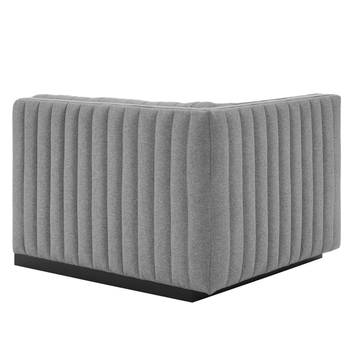 Conjure Channel Tufted Upholstered Fabric Left - Arm Chair - BUILDMYPLACE