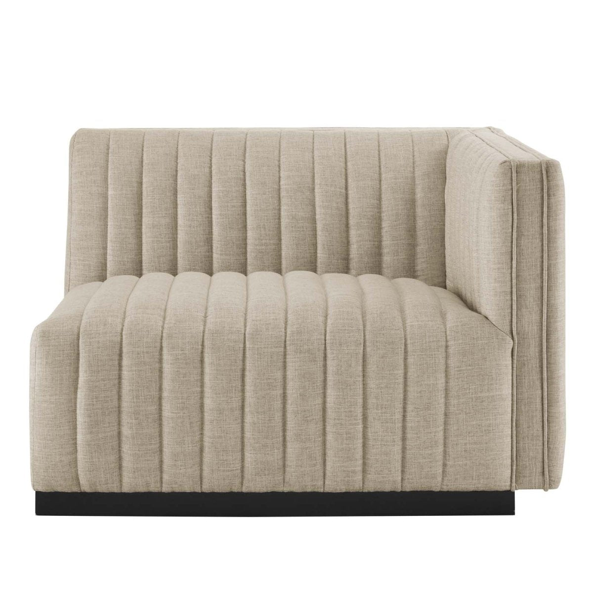 Conjure Channel Tufted Upholstered Fabric Right - Arm Chair - BUILDMYPLACE