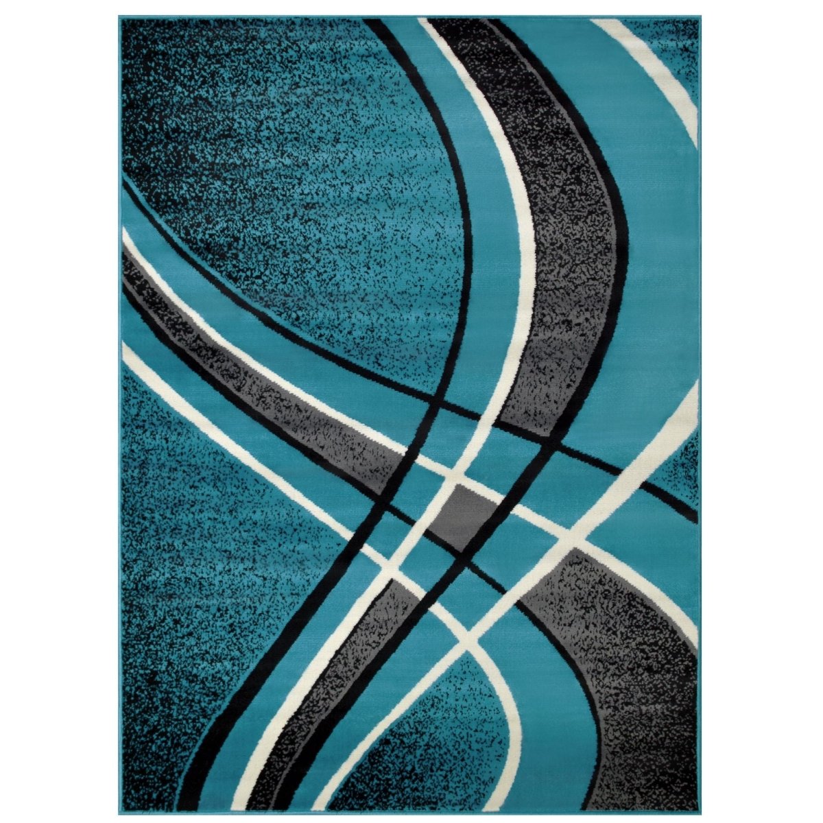 Contempo - 42 Area Rugs Rectangle Turquoise 5 - X - 7 - BUILDMYPLACE