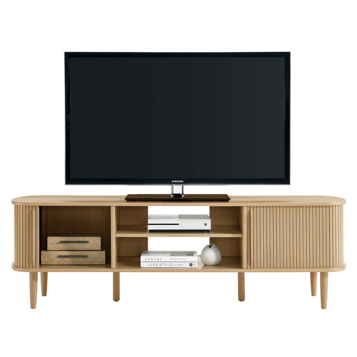 Contour 63" Wood TV Stand - BUILDMYPLACE