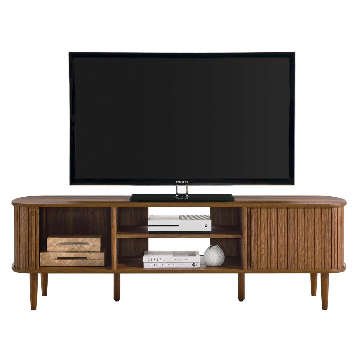 Contour 63" Wood TV Stand - BUILDMYPLACE
